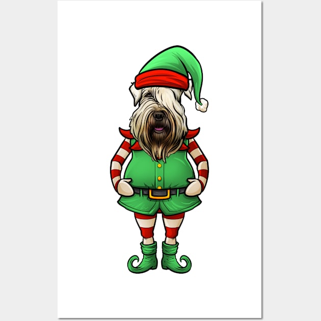 Wheaten Terrier Christmas Elf Wall Art by whyitsme